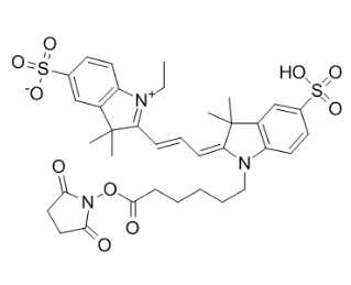 146368-16-3；磺酸花菁染料； Sulfo Cy3 NHS ester；磺化Cy3-N-羥基琥珀酰亞胺酯 	